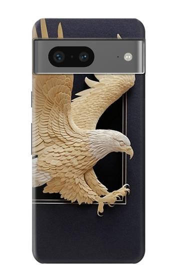 S1383 Sculpture papier Aigle Etui Coque Housse pour Google Pixel 7a