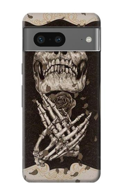 S1676 crâne Rose Etui Coque Housse pour Google Pixel 7a
