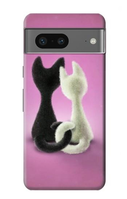 S1832 Chat d'amour Etui Coque Housse pour Google Pixel 7a