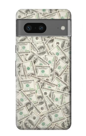 S2077 Billets Dollar argent Etui Coque Housse pour Google Pixel 7a