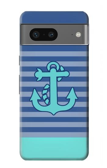 S2081 Ancre nautique Etui Coque Housse pour Google Pixel 7a
