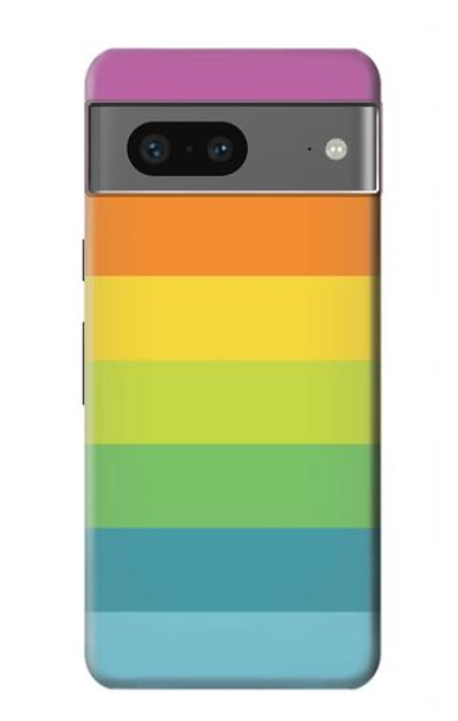 S2363 Arc en ciel Motif Etui Coque Housse pour Google Pixel 7a