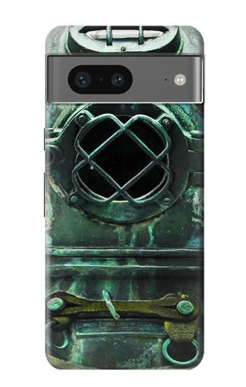 S2632 Antique Mer Profonde Millésime Casque de plongée Etui Coque Housse pour Google Pixel 7a