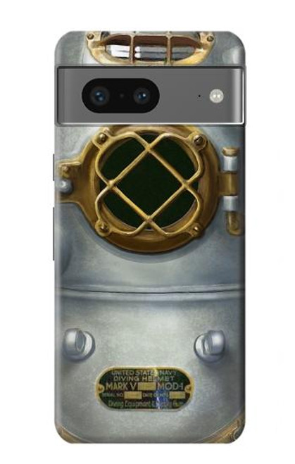 S2646 Mer Profonde millésimé Casque de plongée Etui Coque Housse pour Google Pixel 7a