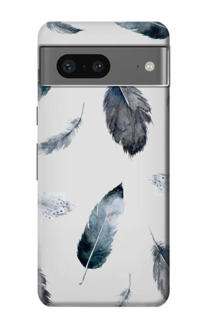 S3085 Motif de peinture Plume Etui Coque Housse pour Google Pixel 7a