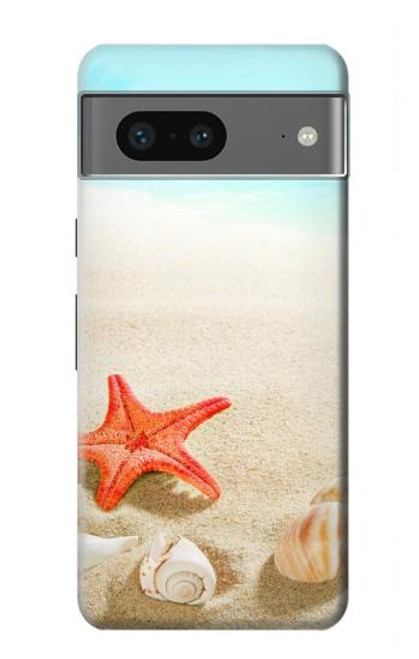 S3212 Coquilles de mer Étoile de mer Plage Etui Coque Housse pour Google Pixel 7a