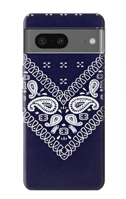 S3357 Marine Bleu Bandana Motif Etui Coque Housse pour Google Pixel 7a