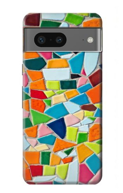 S3391 Art abstrait carreaux de mosaïque graphique Etui Coque Housse pour Google Pixel 7a