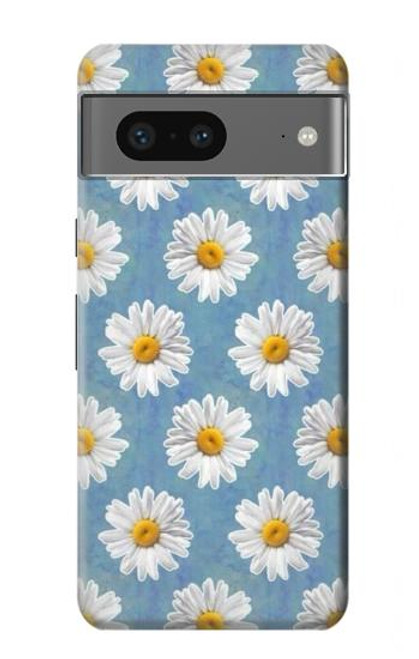 S3454 Marguerite Florale Etui Coque Housse pour Google Pixel 7a