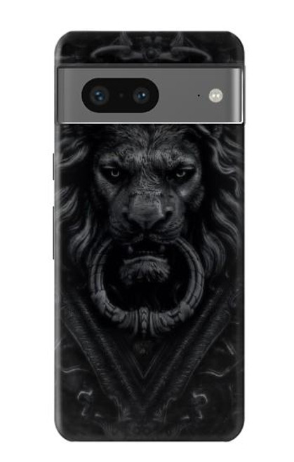 S3619 Lion noir gothique Etui Coque Housse pour Google Pixel 7a