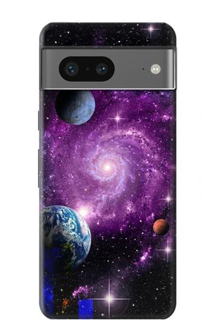S3689 Planète spatiale Galaxy Etui Coque Housse pour Google Pixel 7a