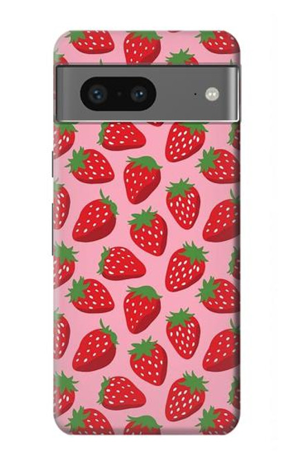 S3719 Modèle de fraise Etui Coque Housse pour Google Pixel 7a