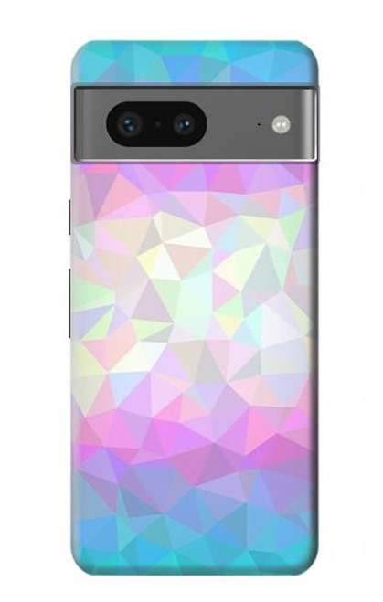 S3747 Polygone de drapeau trans Etui Coque Housse pour Google Pixel 7a