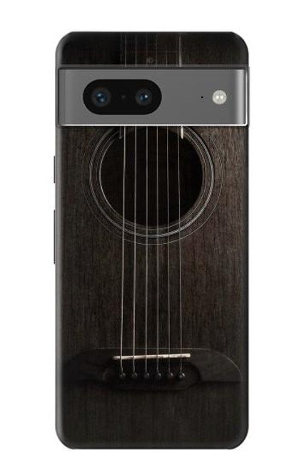 S3834 Guitare noire Old Woods Etui Coque Housse pour Google Pixel 7a