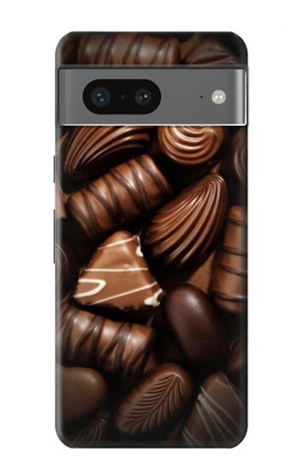 S3840 Amateurs de chocolat au lait au chocolat noir Etui Coque Housse pour Google Pixel 7a