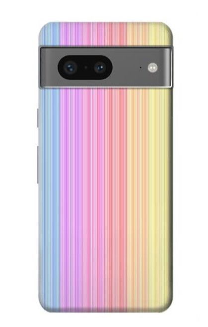 S3849 Couleurs verticales colorées Etui Coque Housse pour Google Pixel 7a