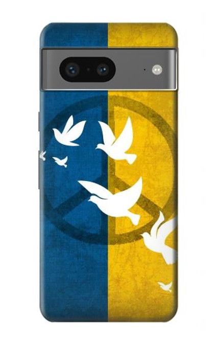 S3857 Colombe de la paix drapeau ukrainien Etui Coque Housse pour Google Pixel 7a