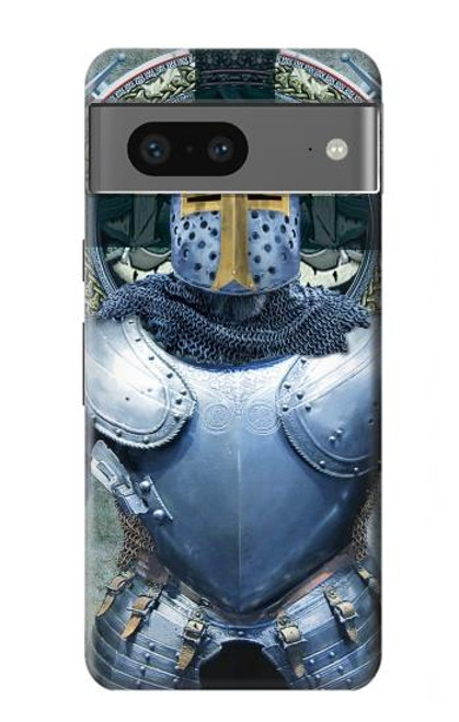 S3864 Templier Médiéval Chevalier Armure Lourde Etui Coque Housse pour Google Pixel 7a