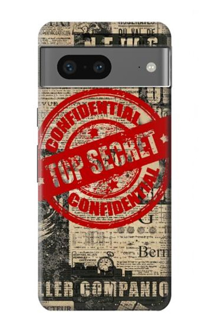 S3937 Texte Top Secret Art Vintage Etui Coque Housse pour Google Pixel 7a