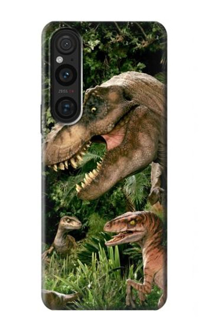 S1452 Dinosaur Trex Raptor Etui Coque Housse pour Sony Xperia 1 V