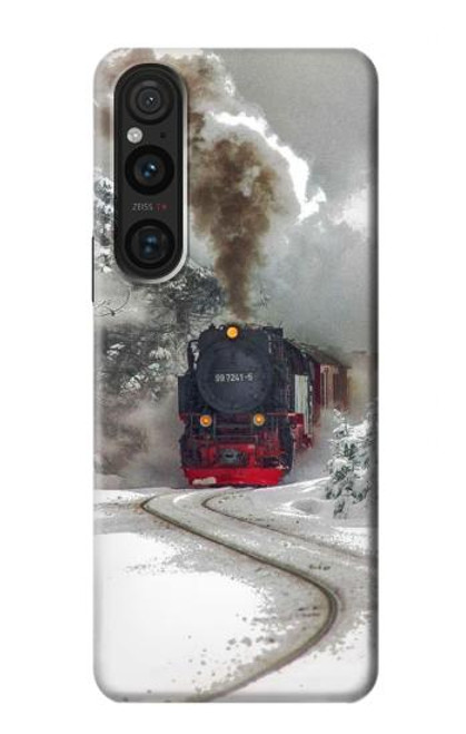 S1509 Train à vapeur Etui Coque Housse pour Sony Xperia 1 V