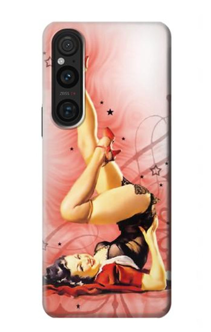 S1669 Afficher Fille Millésime Etui Coque Housse pour Sony Xperia 1 V