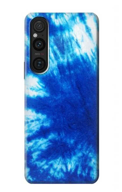 S1869 Tie Dye Bleu Etui Coque Housse pour Sony Xperia 1 V