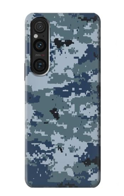 S2346 Marine Camo camouflage graphique Etui Coque Housse pour Sony Xperia 1 V