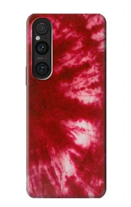 S2480 Tie dye rouge Etui Coque Housse pour Sony Xperia 1 V