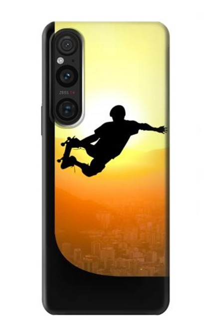 S2676 Extreme Skate-board Coucher de soleil Etui Coque Housse pour Sony Xperia 1 V