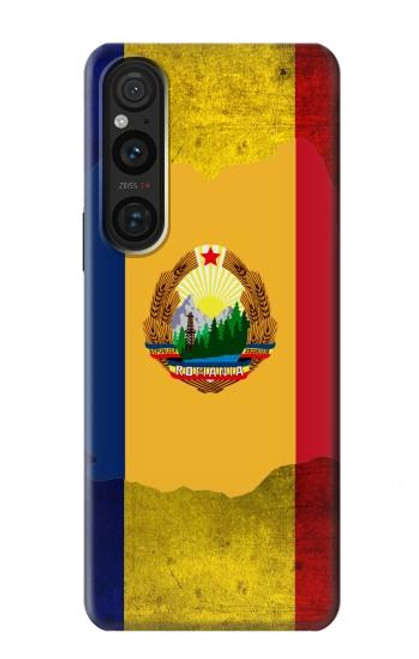 S3021 Roumanie Drapeau Etui Coque Housse pour Sony Xperia 1 V