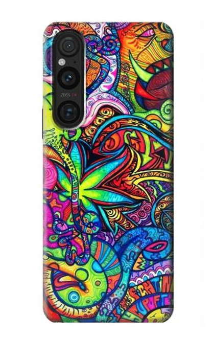S3255 Motif Art coloré Etui Coque Housse pour Sony Xperia 1 V