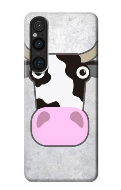 S3257 Vache Dessin animé Etui Coque Housse pour Sony Xperia 1 V