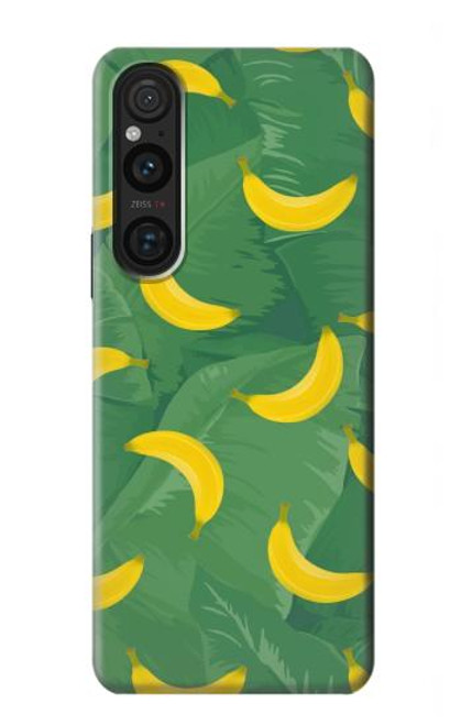 S3286 Motif banane Etui Coque Housse pour Sony Xperia 1 V
