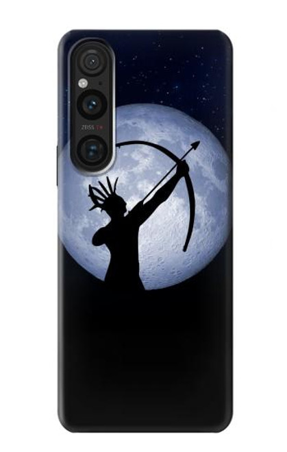 S3489 Indian Lune Chasseur Etui Coque Housse pour Sony Xperia 1 V