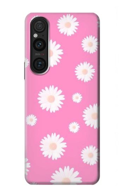S3500 Motif floral rose Etui Coque Housse pour Sony Xperia 1 V
