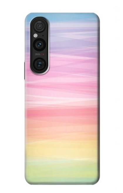 S3507 Coloré Arc-en-ciel pastel Etui Coque Housse pour Sony Xperia 1 V