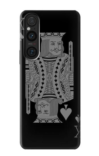 S3520 Noir Roi Spade Etui Coque Housse pour Sony Xperia 1 V