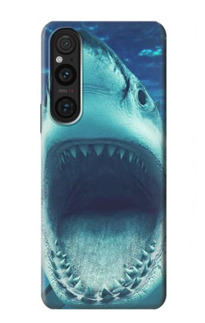 S3548 Requin-tigre Etui Coque Housse pour Sony Xperia 1 V
