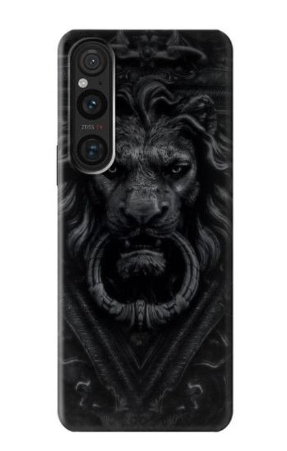 S3619 Lion noir gothique Etui Coque Housse pour Sony Xperia 1 V