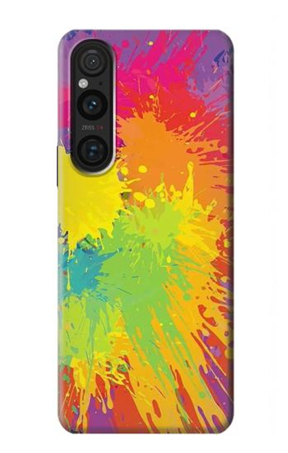 S3675 Tâche de couleur Etui Coque Housse pour Sony Xperia 1 V