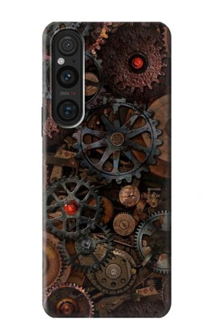 S3884 Engrenages Mécaniques Steampunk Etui Coque Housse pour Sony Xperia 1 V