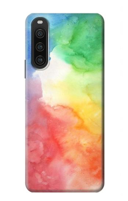 S2945 Aquarelle colorée Etui Coque Housse pour Sony Xperia 10 V