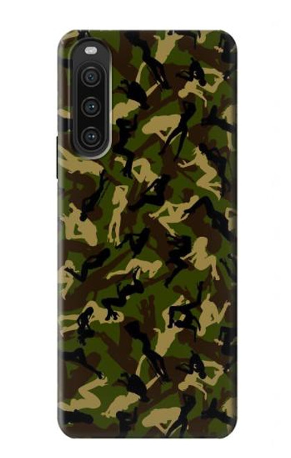 S3356 Camo camouflage de fille Etui Coque Housse pour Sony Xperia 10 V