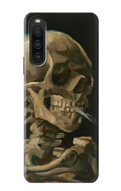 S3358 Vincent Van Gogh Skeleton cigarette Etui Coque Housse pour Sony Xperia 10 V