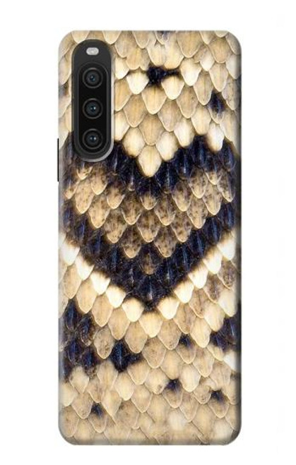 S3417 Diamant Rattle Serpent graphique Imprimer Etui Coque Housse pour Sony Xperia 10 V