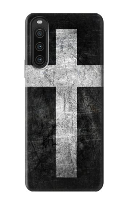 S3491 Croix chrétienne Etui Coque Housse pour Sony Xperia 10 V
