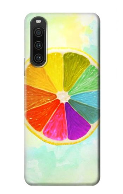S3493 citron coloré Etui Coque Housse pour Sony Xperia 10 V