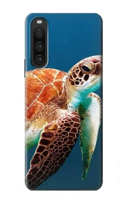 S3497 Vert tortue de mer Etui Coque Housse pour Sony Xperia 10 V