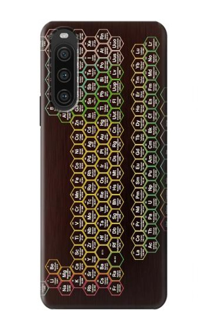 S3544 Néon Honeycomb Tableau périodique Etui Coque Housse pour Sony Xperia 10 V